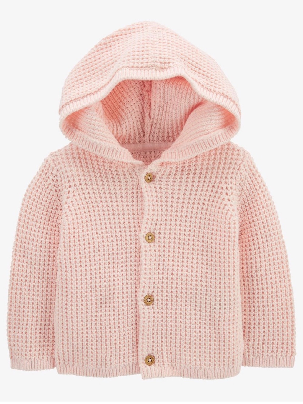 Carter's Light Pink Baby Hooded Cardigan 12 Months